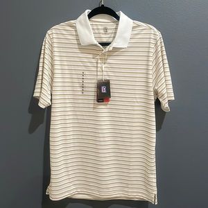 PGA Tour Golf Shirt size Small color tan/cream.